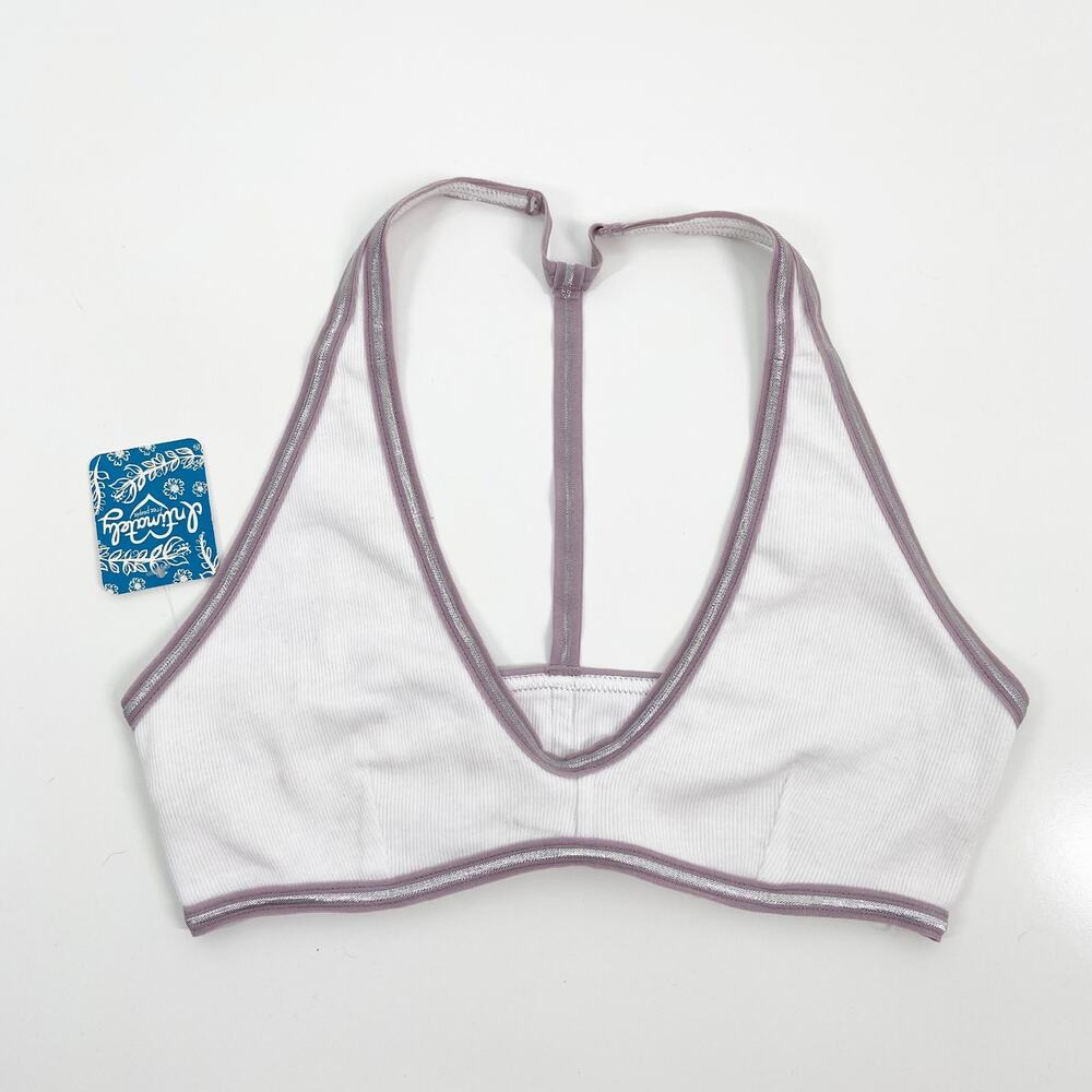 NWT Intimately Free People Kickin' It Bralette White Wireless Bra Size S - Picture 2 of 10